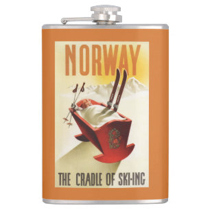 Norway - The Cradle of Skiing Hip Flask