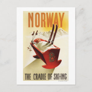 Norway - The Cradle of Skiing Postcard