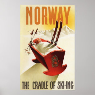 Norway - The Cradle of Skiing Poster