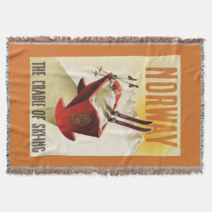 Norway - The Cradle of Skiing Throw Blanket