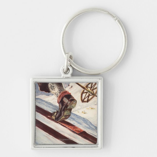 Norway - The Home of Skiing Key Ring (Front)