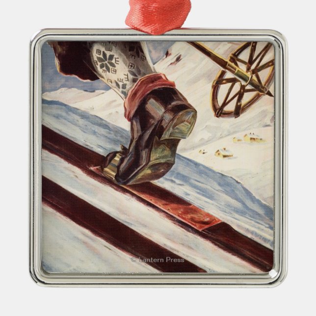 Norway - The Home of Skiing Metal Ornament (Front)