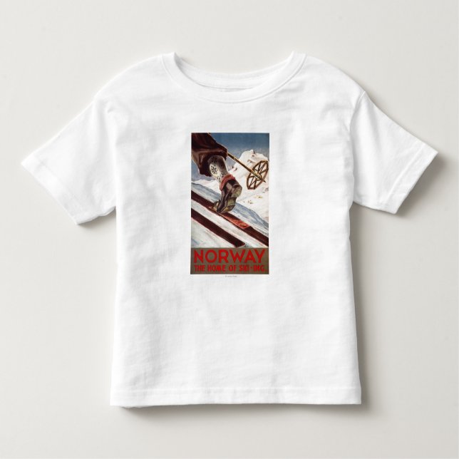 Norway - The Home of Skiing Toddler T-Shirt (Front)