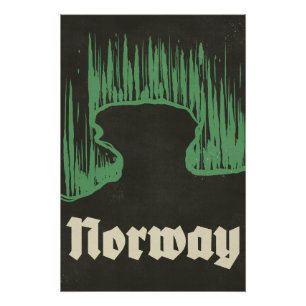 Norway travel ski poster