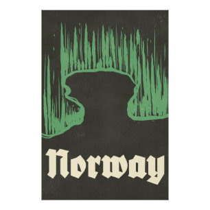 Norway travel ski poster