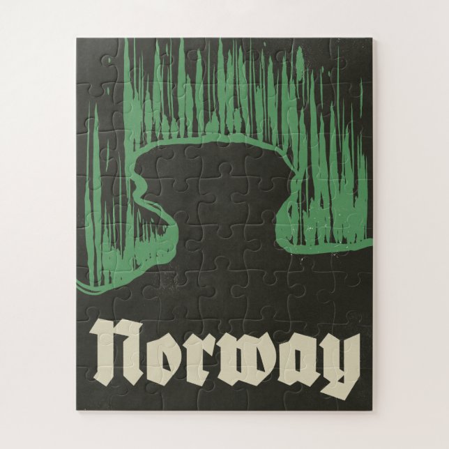 Norway travel ski poster jigsaw puzzle (Vertical)