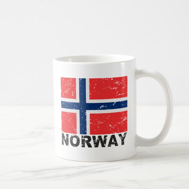 Norway Vintage Flag Coffee Mug (Right)
