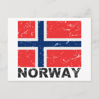 Norway Vintage Flag Postcard