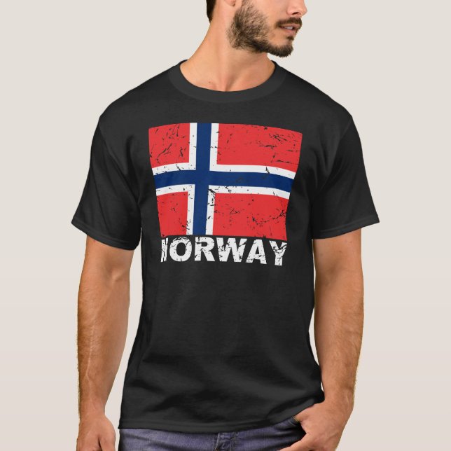Norway Vintage Flag T-Shirt (Front)