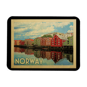 Norway Vintage Travel Magnet
