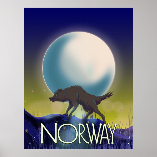 Norway Wolf Poster (Front)