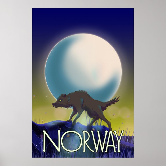 Norway Wolf Poster (Front)