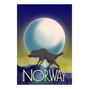 Norway Wolf Poster