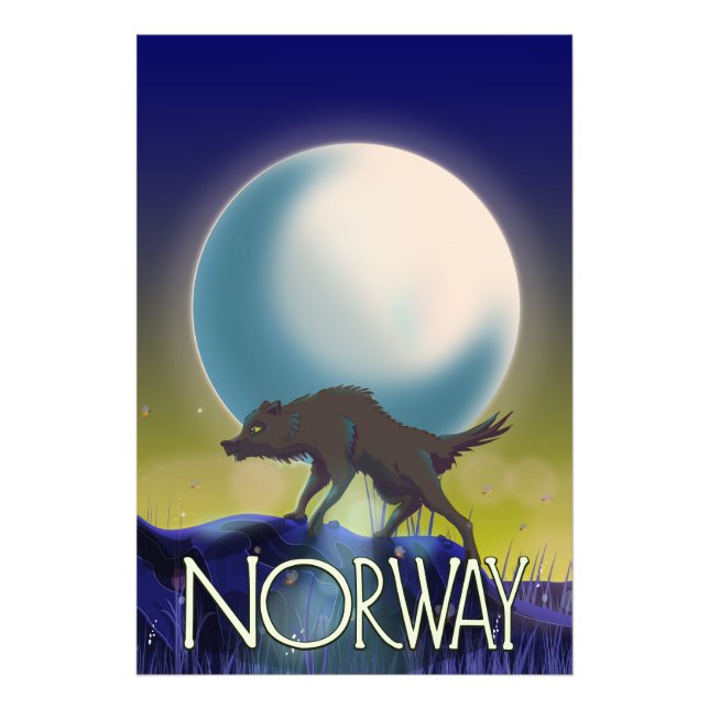 Norway Wolf Poster (Front)