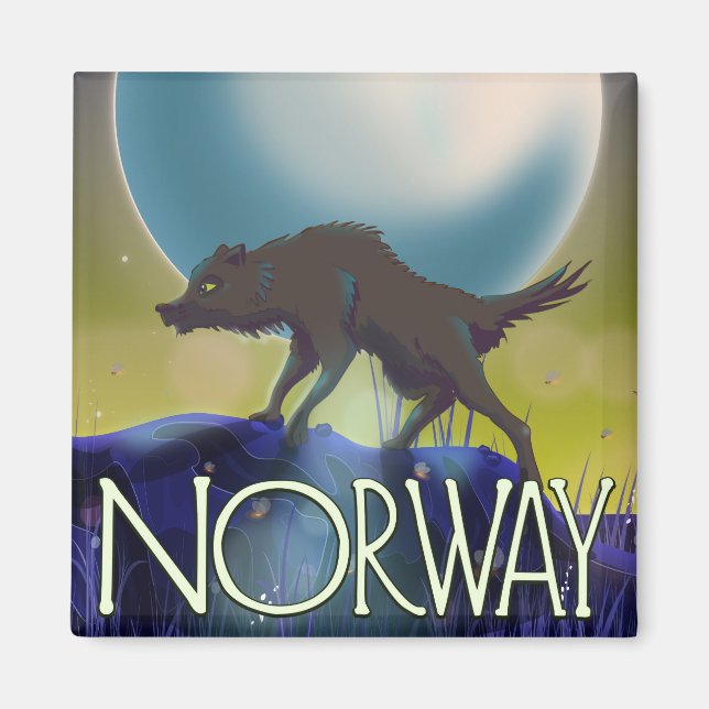 Norway Wolf Poster Magnet (Front)