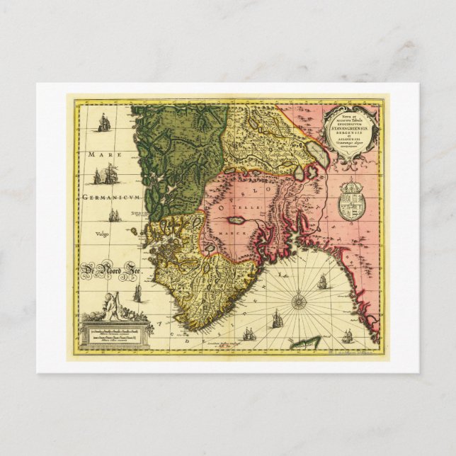 NorwayPanoramic MapNorway Postcard (Front)