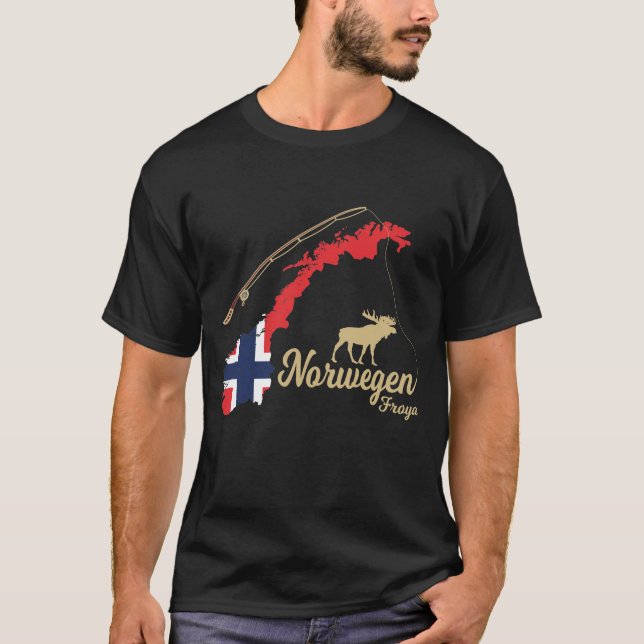 Norwegen 2022 Froya Angeln Skandinavien Motive T-Shirt (Front)