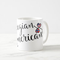 Norwegian American Entwined Hearts Mug