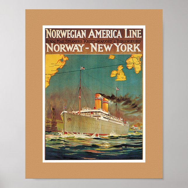 Norwegian American Line Poster (Front)