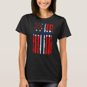 Norwegian American Pride Usa Flag Norway Roots   T-Shirt