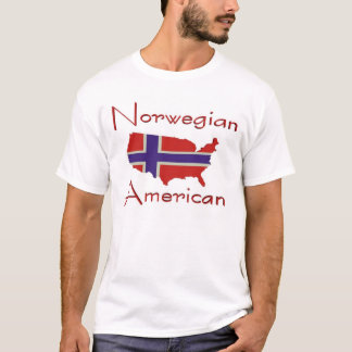 Norwegian American/USA Map T-Shirt