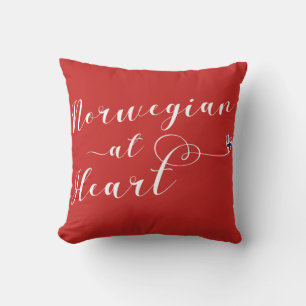 Norwegian At Heart Throw Cushion, Norway Cushion