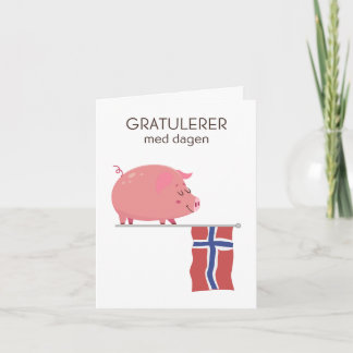 Norwegian Birthday Card – Gratulerer med dagen