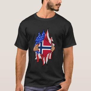 Norwegian Blood Inside Me Proud Norway Flag T-Shirt