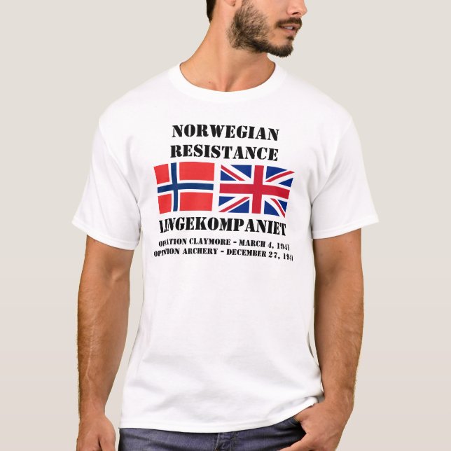 Norwegian British Resistance Operations T-Shirt (Front)