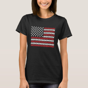 Norwegian Buhund 4th Of July Dog Paw Print T-Shirt