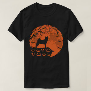 Norwegian Buhund And Moon Halloween Dog Lover Gift T-Shirt