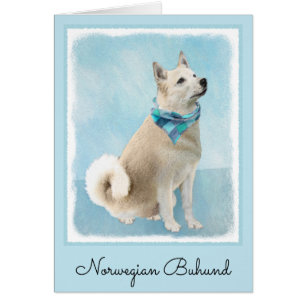 Norwegian Buhund Painting - Cute Original Dog Art