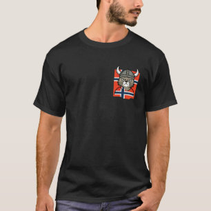 Norwegian Cat Viking Norway Flag Nordic Mythology T-Shirt
