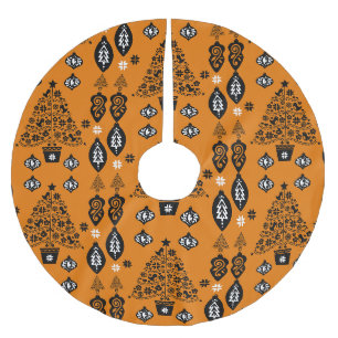Norwegian Christmas Home Decor Brushed Polyester Tree Skirt