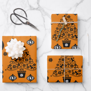 Norwegian Christmas Home Decor Wrapping Paper Sheet