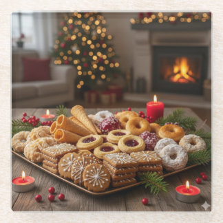 Norwegian Christmas Treats, Glass Coaster