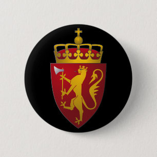 Norwegian Coat of Arms 6 Cm Round Badge