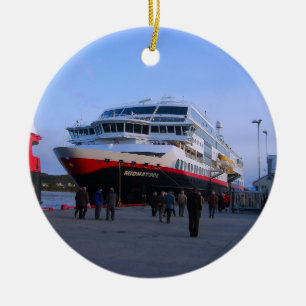 Norwegian cruise ship ceramic tree decoration