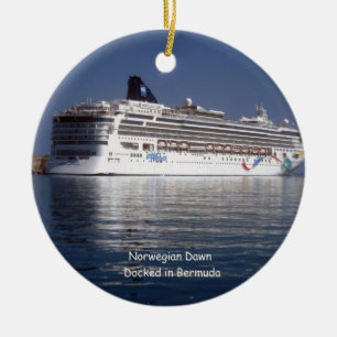 Norwegian Dawn Docked #2 Ceramic Ornament
