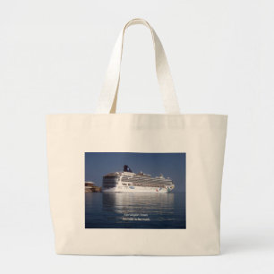 Norwegian Dawn in Bermuda Large Tote Bag