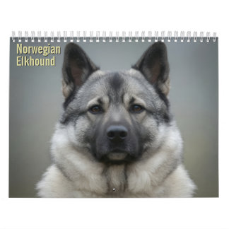 Norwegian Elkhound 2027 Wall Calendar