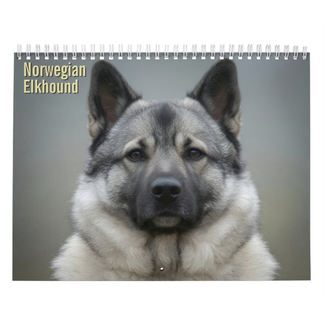 Norwegian Elkhound 2027 Wall Calendar (Cover)