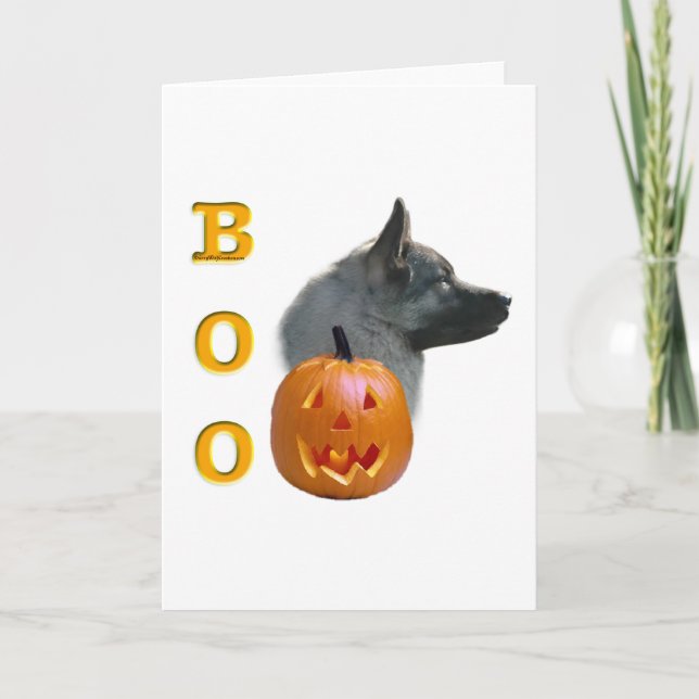 Norwegian Elkhound Boo Card (Front)
