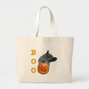 Norwegian Elkhound Boo Large Tote Bag