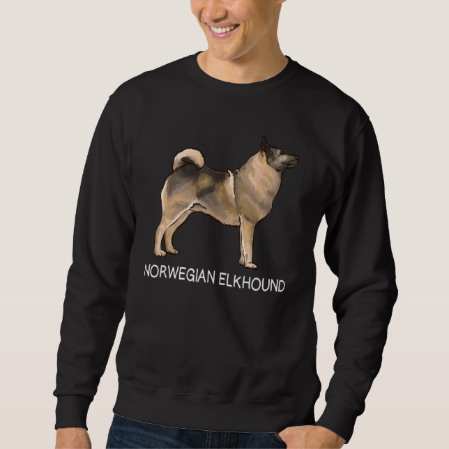 Norwegian Elkhound Crazy Dog Sweatshirt (Front)