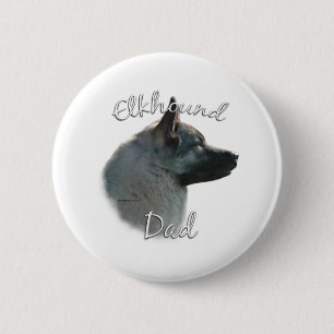 Norwegian Elkhound Dad 2 6 Cm Round Badge