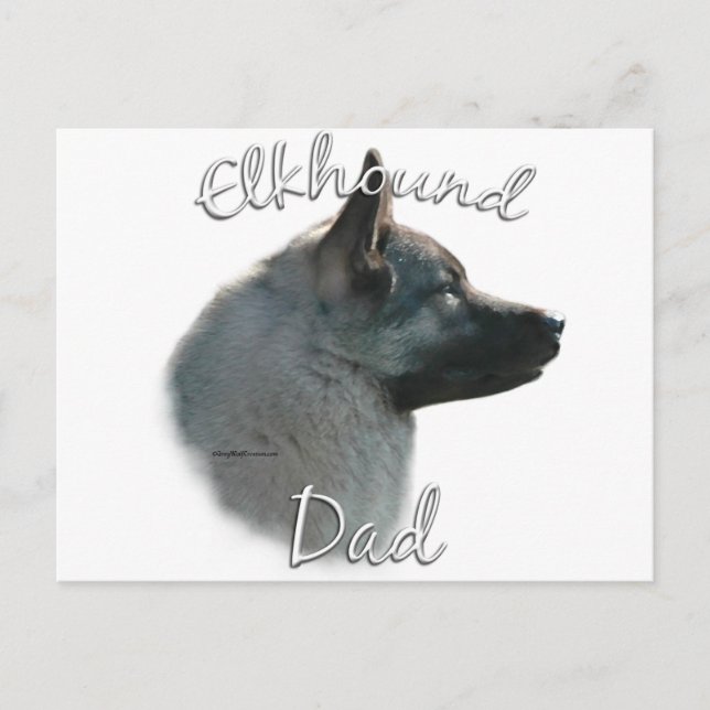 Norwegian Elkhound Dad 2 Postcard (Front)