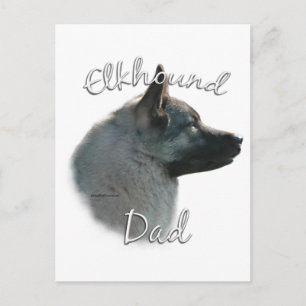 Norwegian Elkhound Dad 2 Postcard