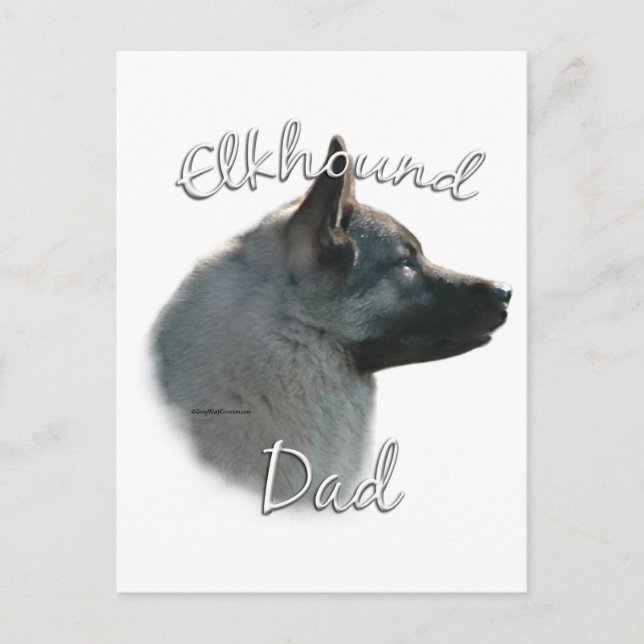 Norwegian Elkhound Dad 2 Postcard (Front)