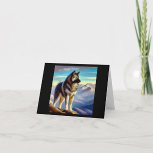 Norwegian Elkhound Dog Card